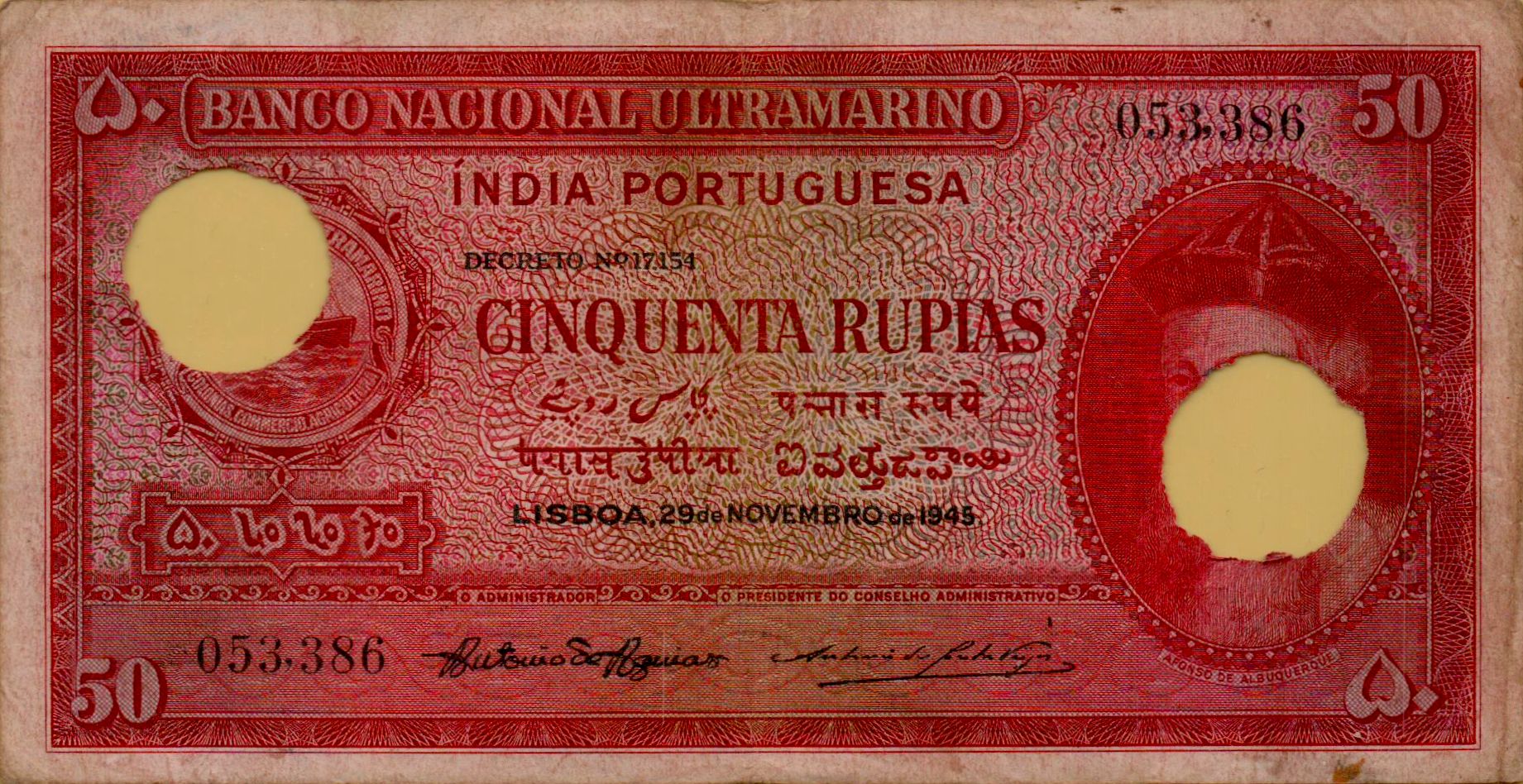 India (Portuguese) 50 VF P-38/a